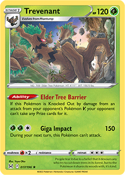 Trevenant 017/196 Pokémon card from Lost Origin for sale at best price