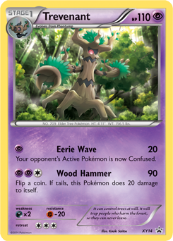Promo Pokémon card Trevenant XY14 from XY Promos expansion