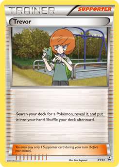Promo Pokémon card Trevor XY33 from XY Promos expansion