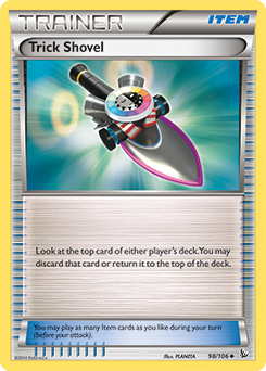 Uncommon Pokémon card Trick Shovel 98/106 from Flashfire expansion