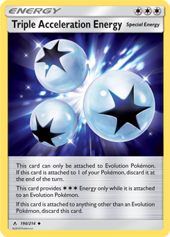 Uncommon Pokémon card Triple Acceleration Energy 190/214 from Unbroken Bonds expansion