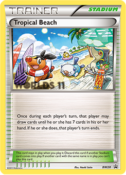 Promo Pokémon card Tropical Beach BW28 from Back & White Promos expansion