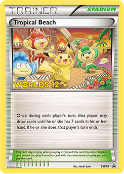 Promo Pokémon card Tropical Beach BW50 from Back & White Promos expansion
