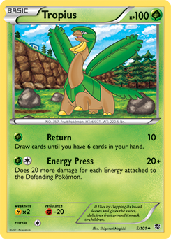 Tropius 5/101 Pokémon card from Plasma Blast for sale at best price