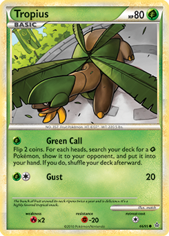 Tropius 66/95 Pokémon card from Unleashed for sale at best price