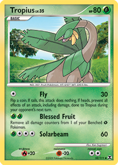 Tropius 52/111 Pokémon card from Rising Rivals for sale at best price