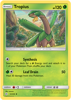 Tropius 12/236 Pokémon card from Cosmic Eclipse for sale at best price