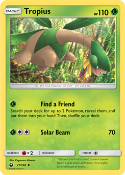 Tropius 21/168 Pokémon card from Celestial Storm for sale at best price