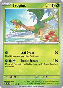 Tropius 007/193 Pokémon card from Paldea Evolved for sale at best price