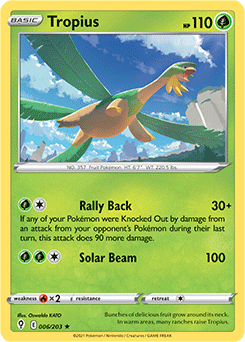 Tropius 6/203 Pokémon card from Evolving Skies for sale at best price