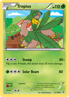 Tropius 12/108 Pokémon card from Roaring Skies for sale at best price