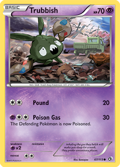 Carte Pokémon Trubbish 67/113 de la série Legendary Treasures en vente au meilleur prix