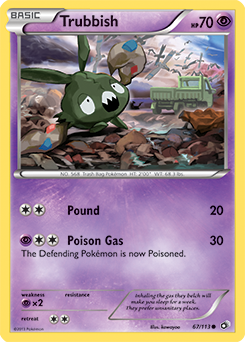 Trubbish 67/113 Pokémon card from Legendary Treasures for sale at best price