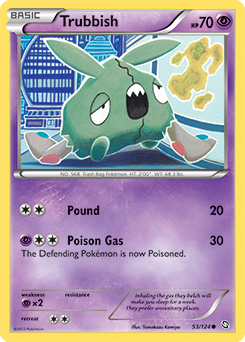 Trubbish 53/124 Pokémon card from Dragons Exalted for sale at best price