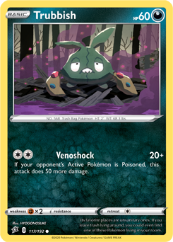 Trubbish 117/192 Pokémon card from Rebel Clash for sale at best price