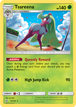 Tsareena 19/236 Pokémon card from Unified Minds for sale at best price