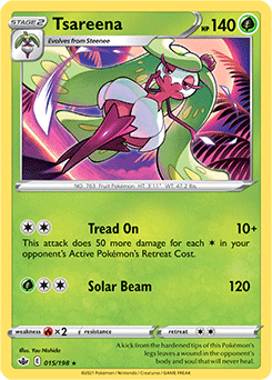 Tsareena 15/198 Pokémon card from Chilling Reign for sale at best price