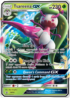 Tsareena GX SM56 Pokémon card from Sun and Moon Promos for sale at best price