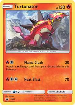 Promo Pokémon card Turtonator SM27 from Sun and Moon Promos expansion