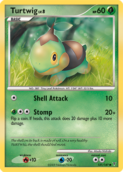 Common Pokémon card Turtwig 131/147 from Supreme Victors expansion