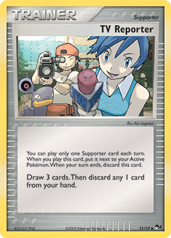 Uncommon Pokémon card TV Reporter 11/17 from POP 2 expansion