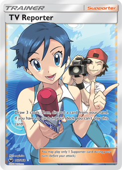 Full Art Trainer Pokémon card TV Reporter 167/168 from Celestial Storm expansion