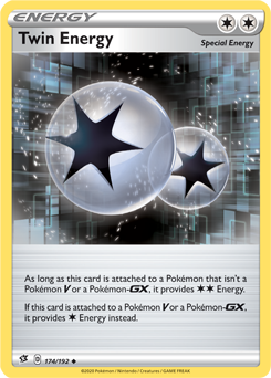 Uncommon Pokémon card Twin Energy 174/192 from Rebel Clash expansion