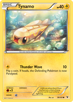 Common Pokémon card Tynamo 38/101 from Noble Victories expansion