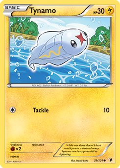 Common Pokémon card Tynamo 39/101 from Noble Victories expansion