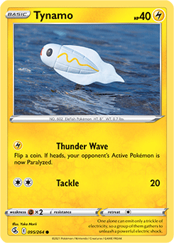 Common Pokémon card Tynamo 95/264 from Fusion Strike expansion
