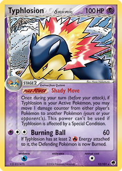 Typhlosion 12/101 Pokémon card from Ex Dragon Frontiers for sale at best price