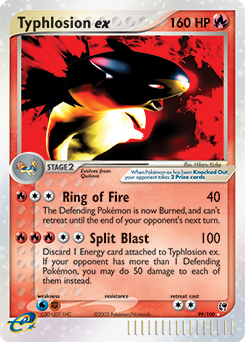 Carte Pokémon Pokémon ex Typhlosion ex 99/100 de la série Ex Tempête de Sable