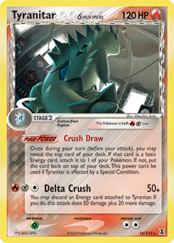 Tyranitar 16/113 Pokémon card from Ex Delta Species for sale at best price