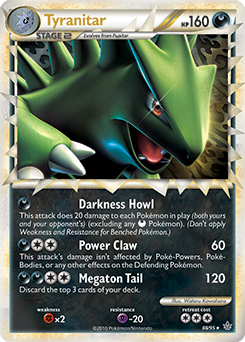 Prime Pokémon Pokémon card Tyranitar 88/95 from Unleashed expansion