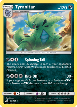 Tyranitar 85/181 Pokémon card from Team Up for sale at best price