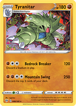 Tyranitar 88/189 Pokémon card from Darkness Ablaze for sale at best price
