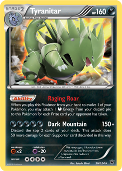 Tyranitar 56/124 Pokémon card from Fates Collide for sale at best price