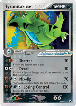 Tyranitar EX 111/115 Pokémon card from Ex Unseen Forces for sale at best price