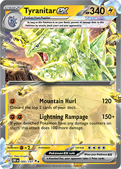Tyranitar ex 66/197 Pokémon card from Obsidian Flames for sale at best price
