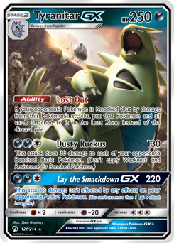 Tyranitar GX 121/214 Pokémon card from Lost Thunder for sale at best price