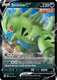 Tyranitar V 97/163 Pokémon card from Battle Styles for sale at best price