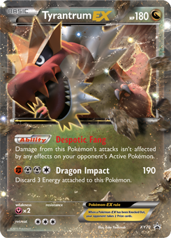 Promo Pokémon card Tyrantrum EX XY70 from XY Promos expansion