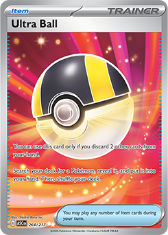 Carte Pokémon Ultra rare Hyper Ball 264/217 de la série Héros Transcendants