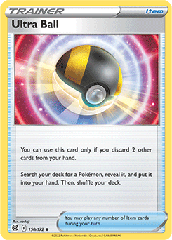 Uncommon Pokémon card Ultra Ball 150/172 from Brilliant Stars expansion