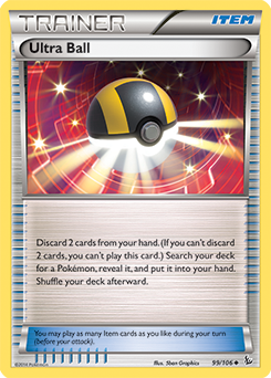 Uncommon Pokémon card Ultra Ball 99/106 from Flashfire expansion