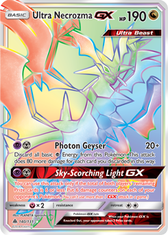Ultra Necrozma GX 140/131 Pokémon card from Forbidden Light for sale at best price