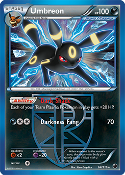 Umbreon 64/116 Pokémon card from Plasma Freeze for sale at best price