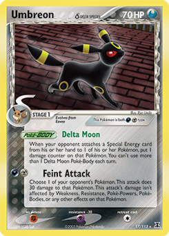 Carte Pokémon Noctali 17/113 de la série Ex Espèces Delta en vente au meilleur prix