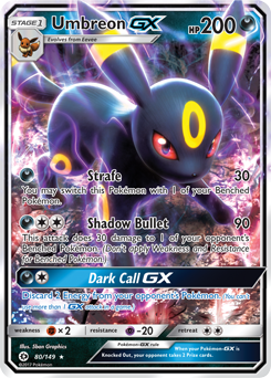 Umbreon GX 80/149 Pokémon card from Sun & Moon for sale at best price