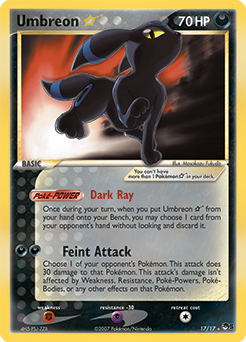 Carte Pokémon Umbreon Star 17/17 de la série POP 5 en vente au meilleur prix